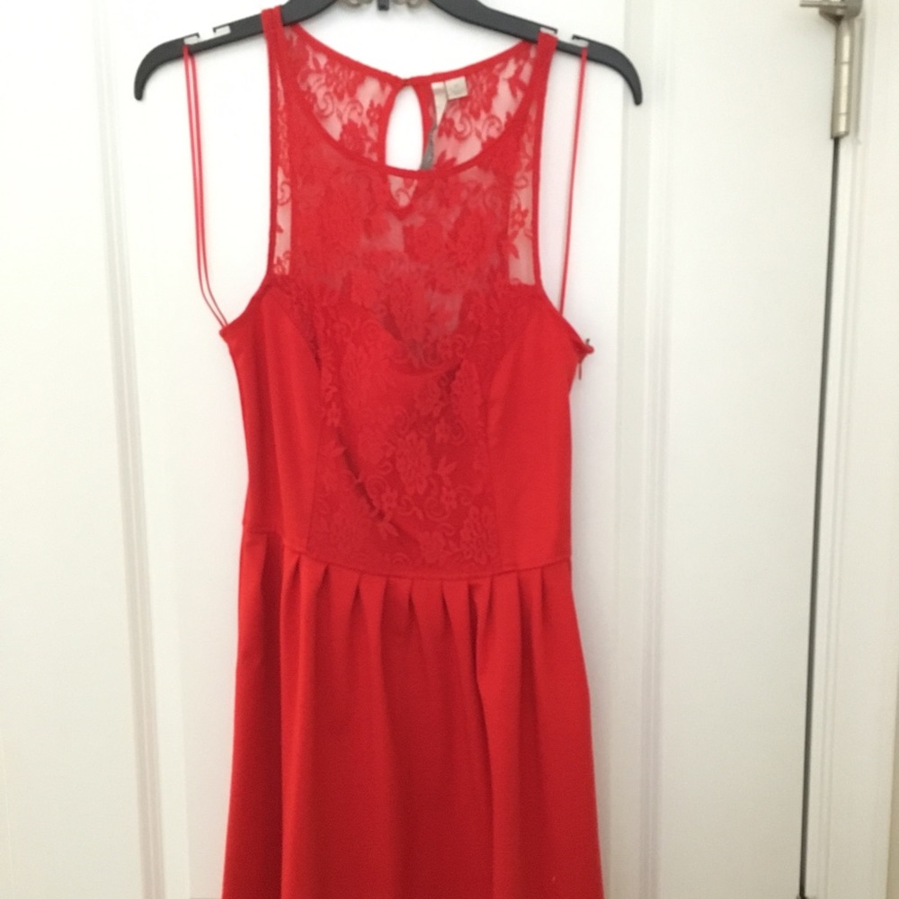 Lauren Conrad Red lace dress